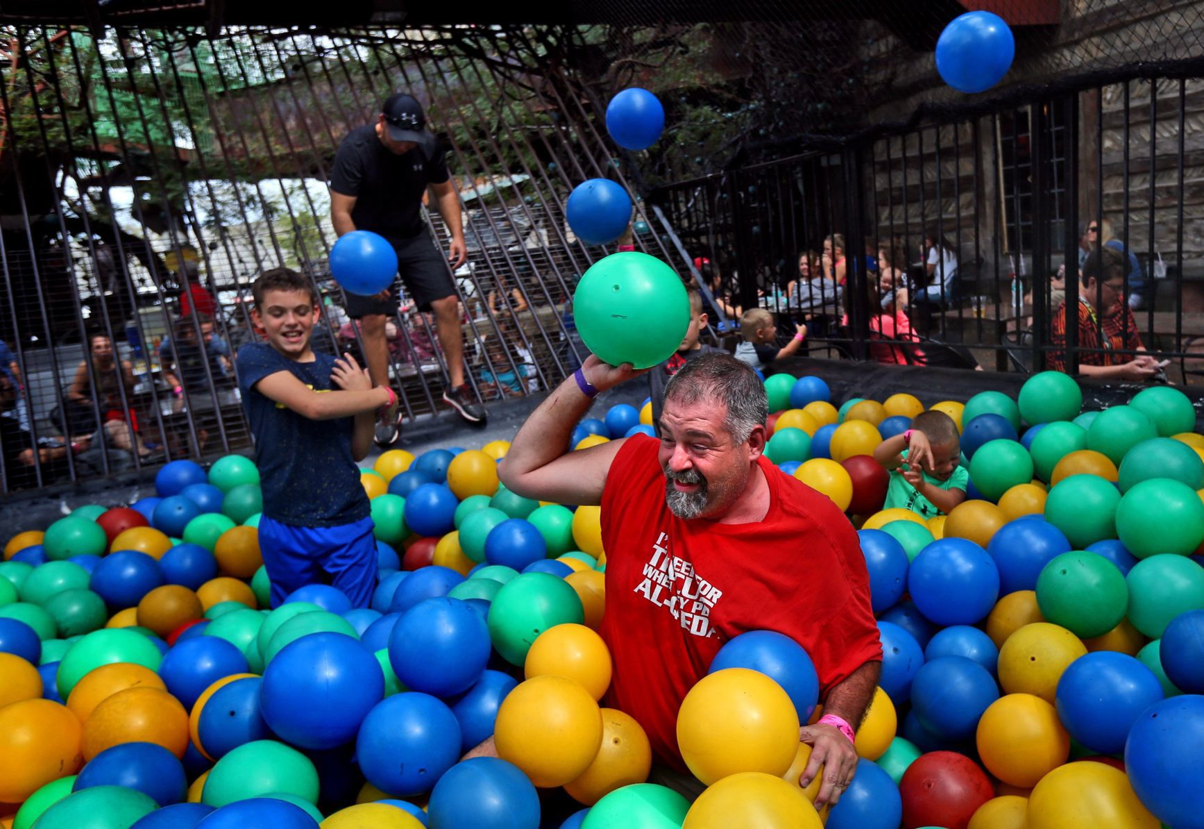 Playing in the City Museum ball pit